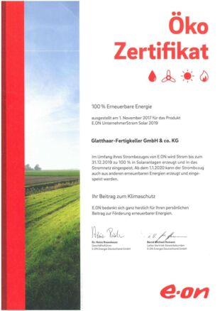 Öko-Zertifikat für Glatthaar Keller